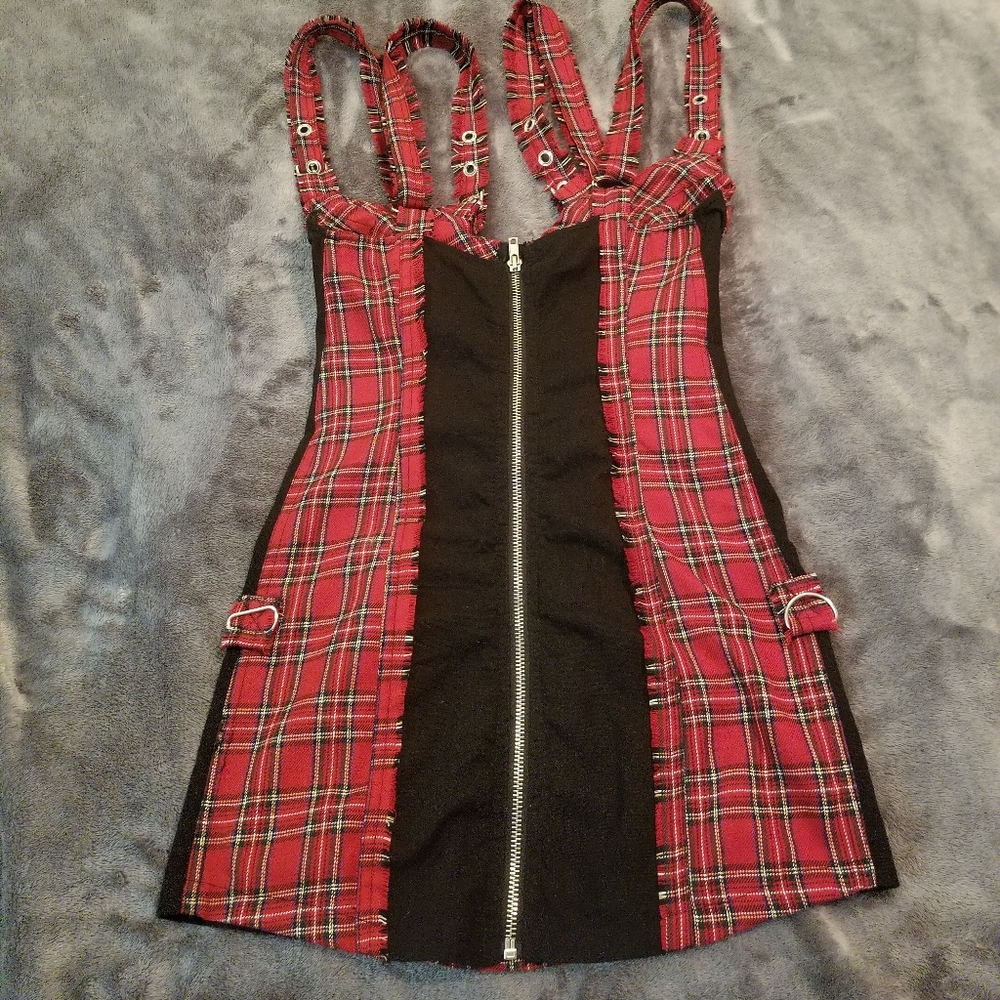 Vintage Lip Service Strappy Plaid Dress - Picture 2 of 9